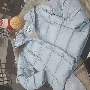 COLOMBIA MEDIUM FIT  DUCK DOWN FEATHER PUFER JACKET WITH FAUX FUR REMOVABLE HOOD